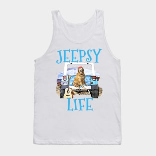 Jeepsy Life Golden Retriever Tank Top